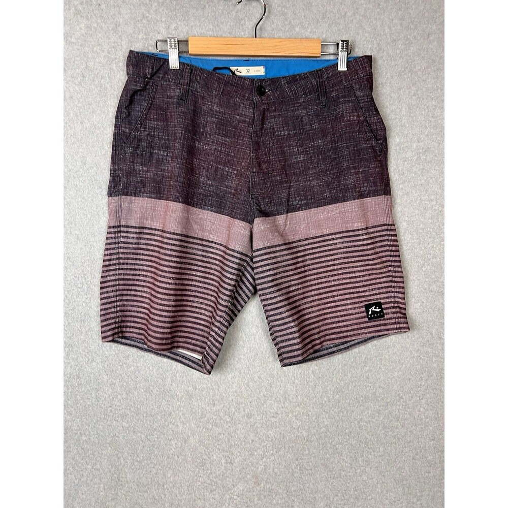 Rusty Mens Board Shorts Size 32 Classic Bermuda Solid Golf Swim Trunks Stretch